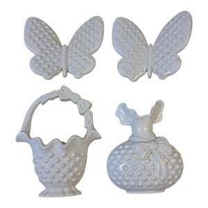 Vintage Home Interior Burwood Hobnail Wall Accents Set of 4 Homco Wall Accents